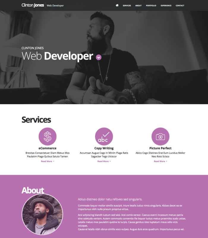 index-freelancer-portfolio page thumbnail